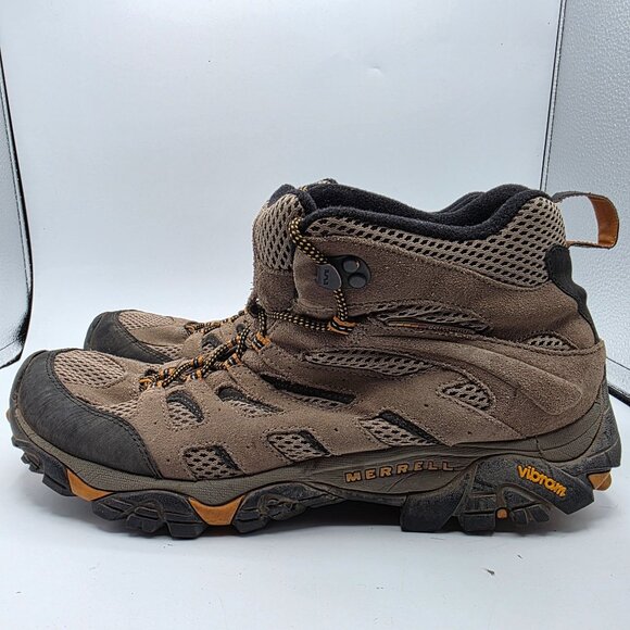 Merrell Moab Ventilator Mid Mens Size 11.5 Walnut Brown Hiking Boots Camping - Picture 13 of 13